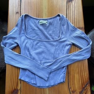 Urban Outfitters purple square neck long sleeve